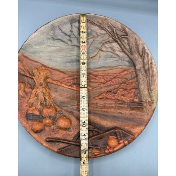 Vtg Byron Mold Seasons Fall Handcrafted 3D Autumn Scene Wall‎ Decor - Picture 5 of 5